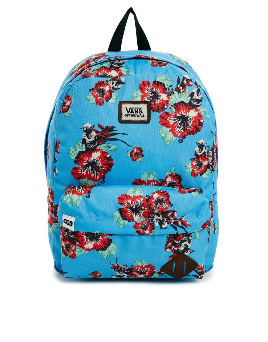 Vans X Star Wars Blue Floral Print Backpack in Blue | Lyst