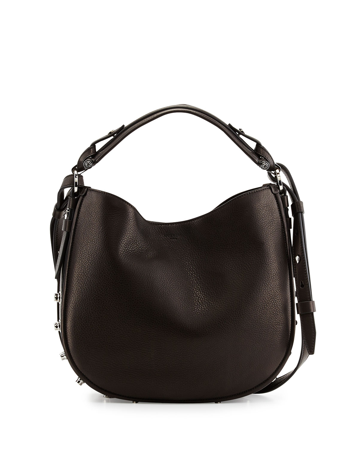 Givenchy Obsedia Small Nail-head Hobo Bag in Black (GRAY) | Lyst