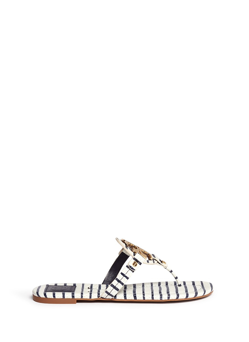 tory burch miller sandals snake