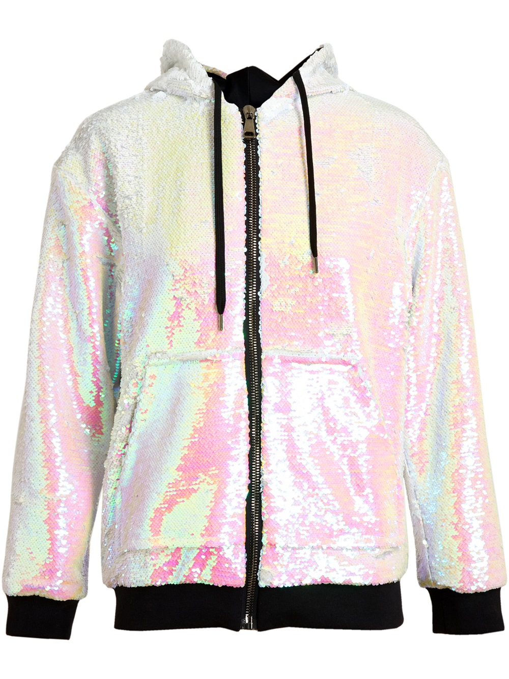Sequined Hoodie - Lyst Filles A Papa Iridescent Sequin Hoodie In White sequined hoodie lyst filles a papa iridescent sequin hoodie in white