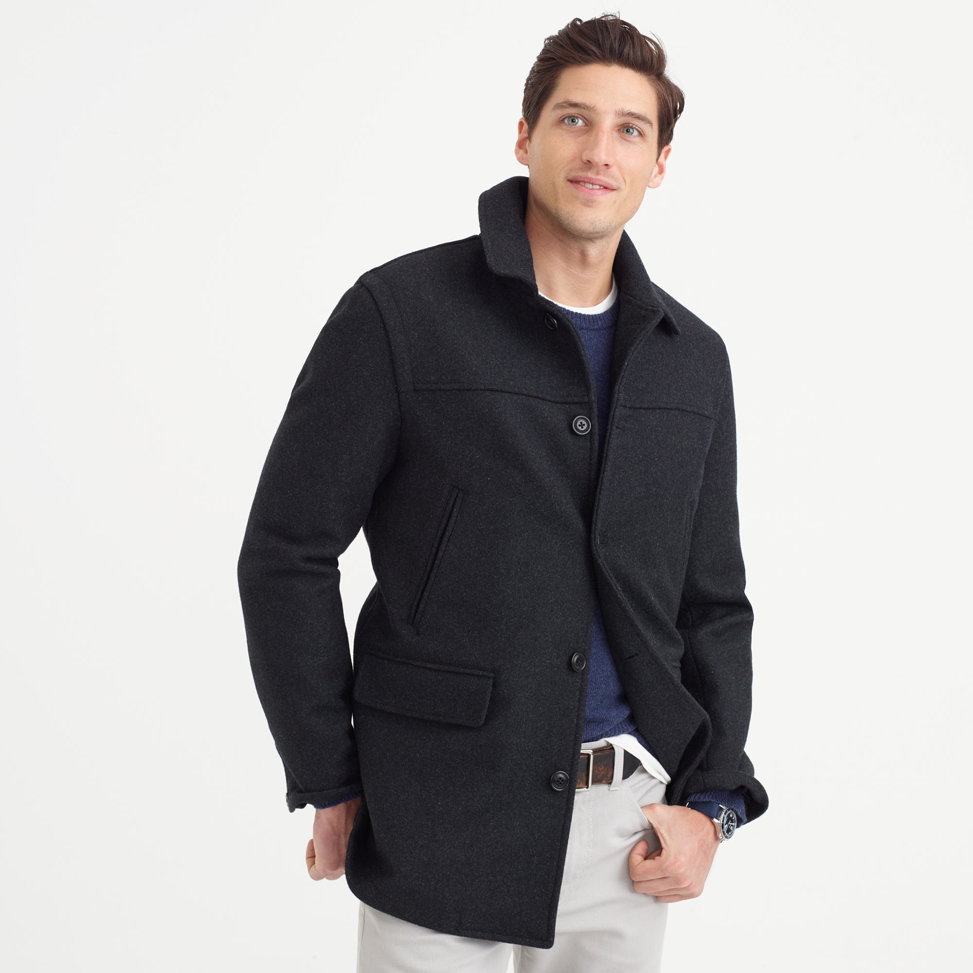 J.crew University Coat With Thinsulate in Gray for Men (charcoal ...