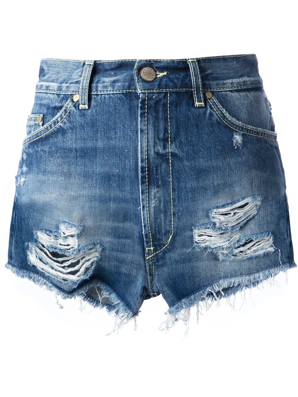 dondup-distressed-denim-shorts-in-blue-lyst