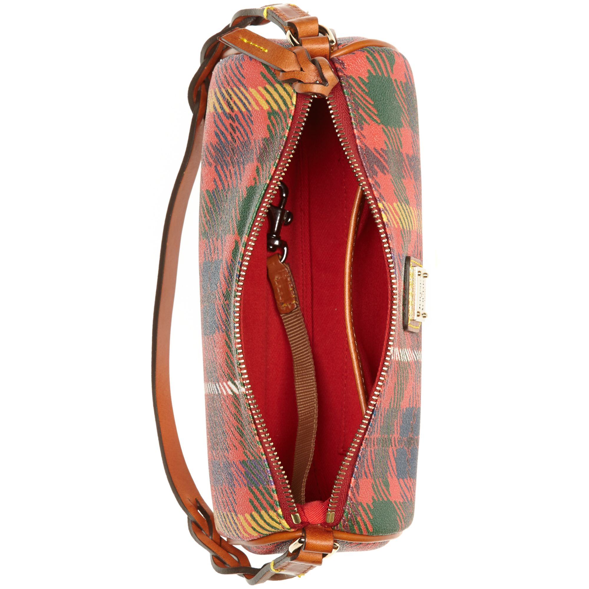 dooney and bourke red plaid handbag