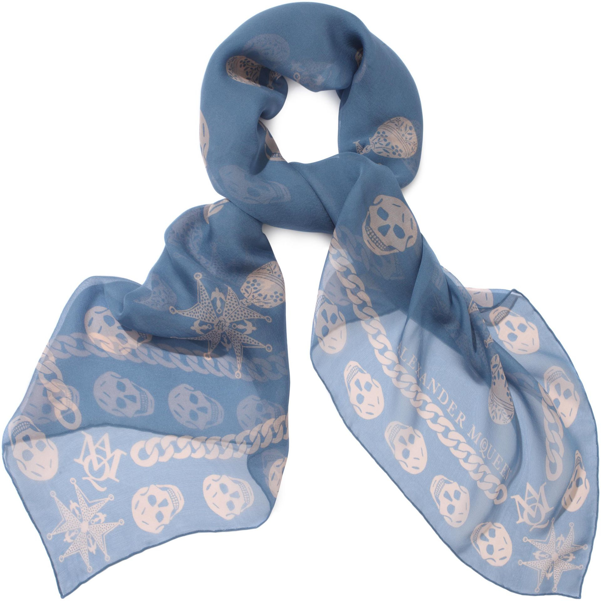 Buy Mcqueen Alexander skull scarf blue picture trends To acquire Mcqueen Alexander skull scarf blue pictures trends