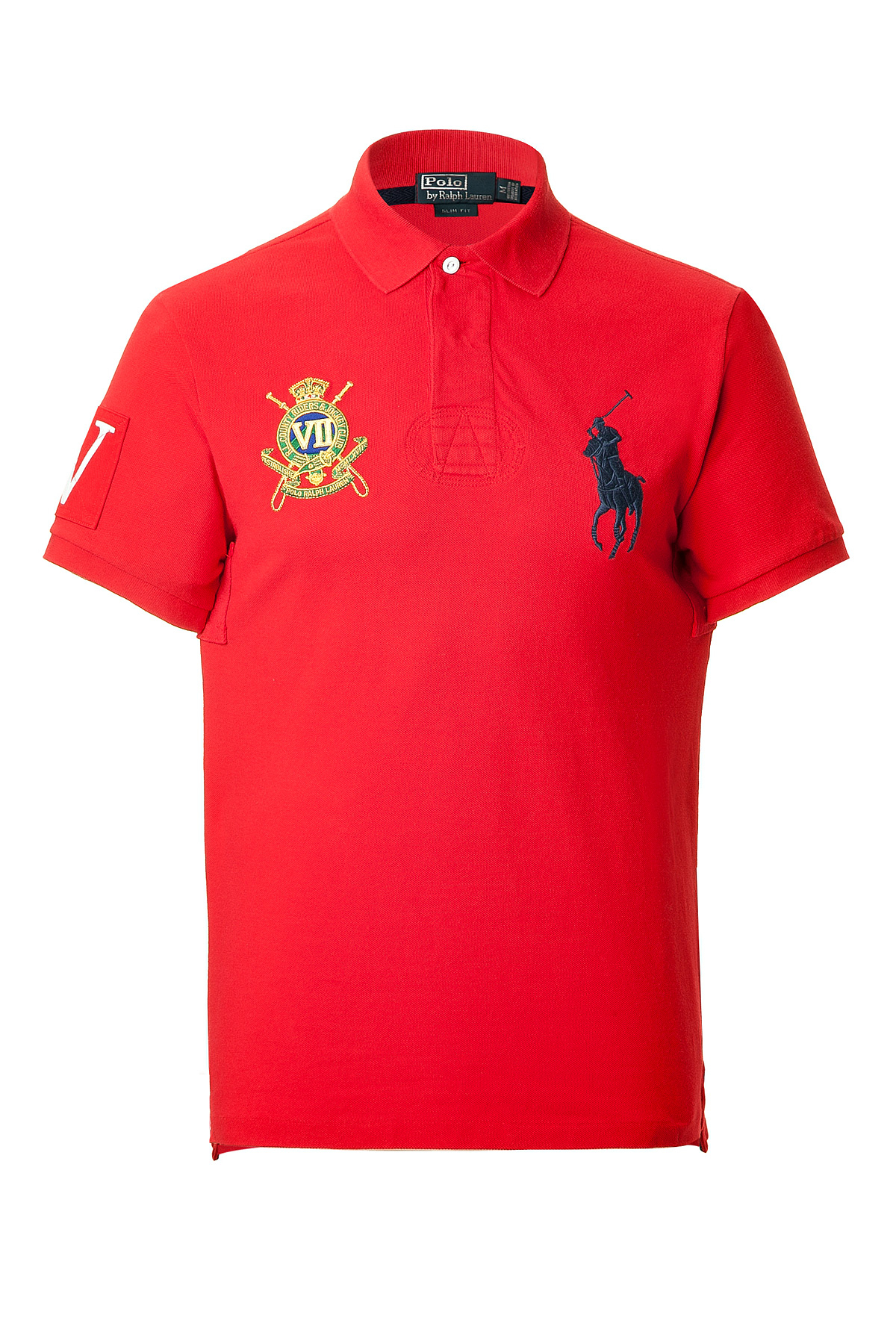 Ralph Lauren Blue Label Cotton Polo Shirt with Oversized Logo in Red ...