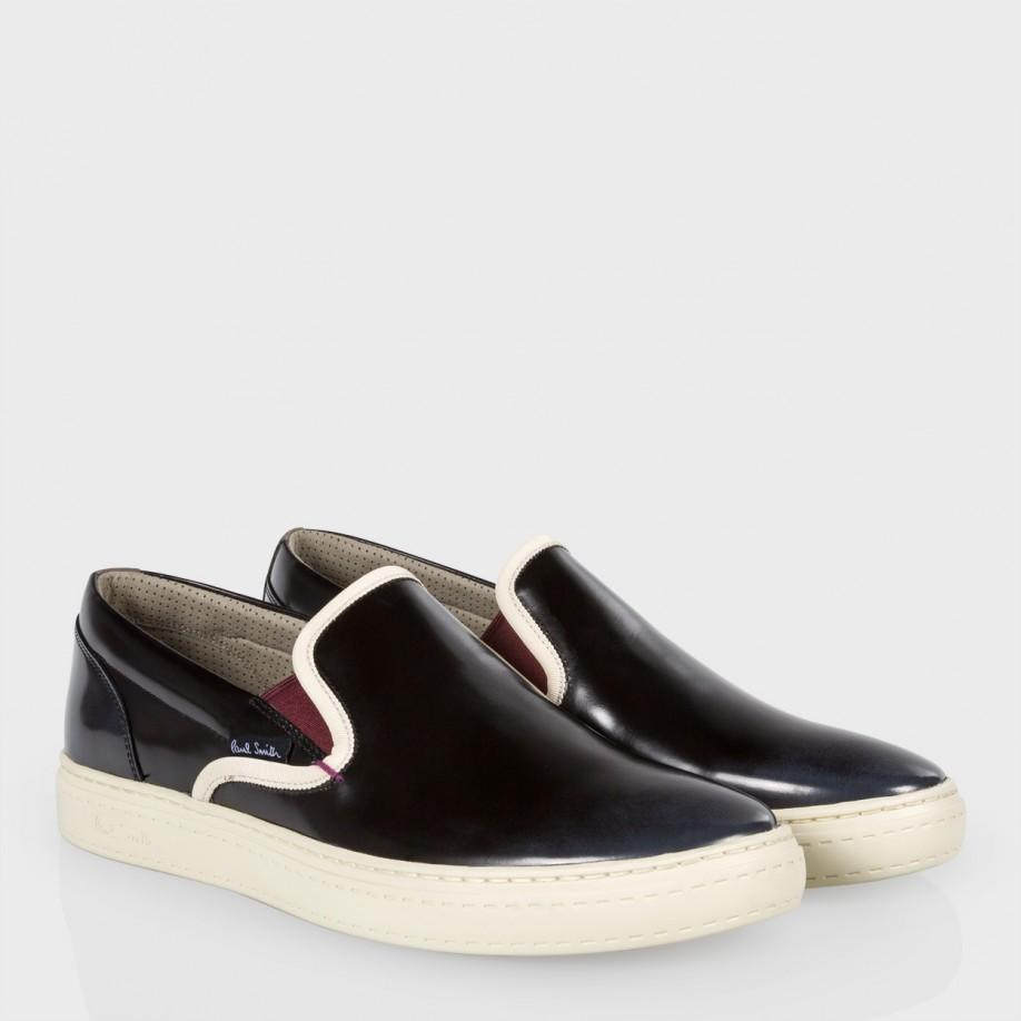 Lyst - Paul Smith Men'S Navy Brush-Off Leather 'Blears' Trainers in Blue for Men