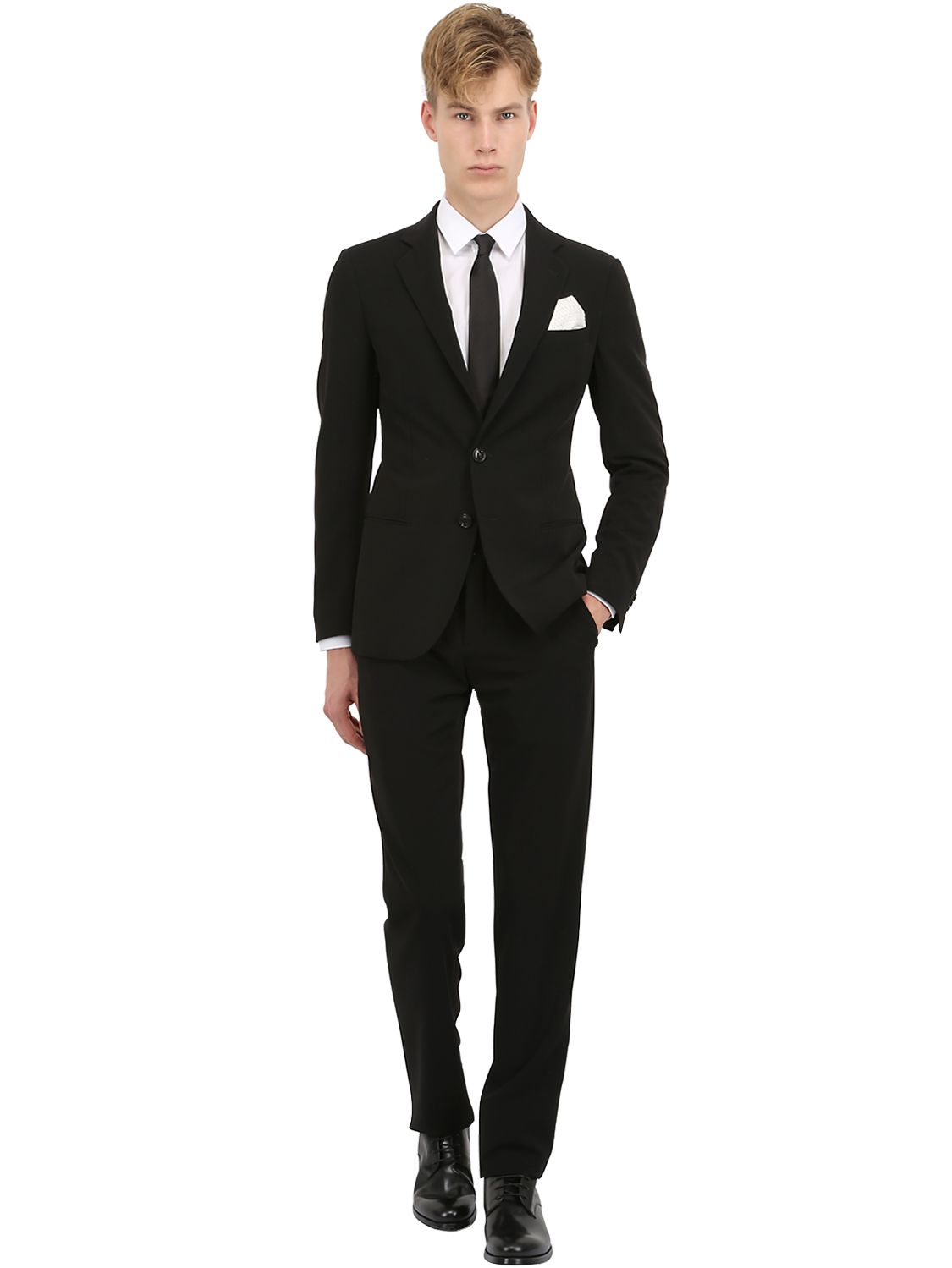 Lyst - Giorgio Armani Soho Techno Cady Crepe Suit in Black for Men