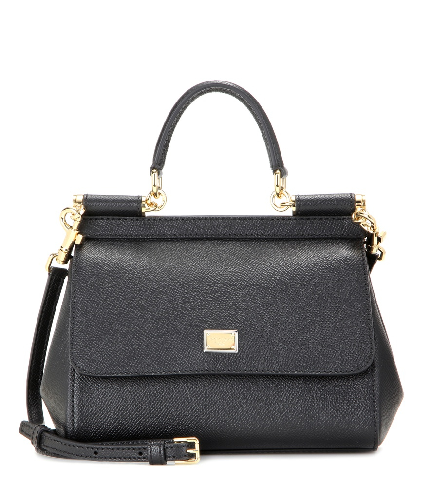 Lyst - Dolce & Gabbana Miss Sicily Small Leather Shoulder Bag in Black