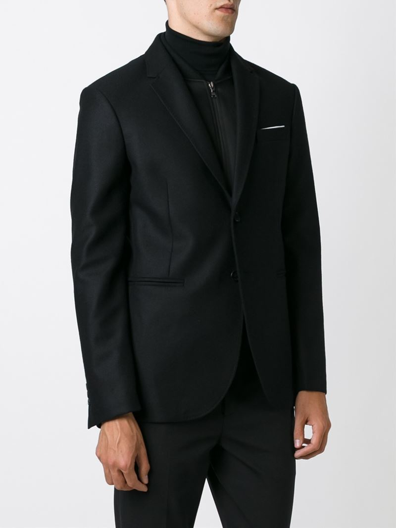 Lyst - Neil barrett Pocket Square Detail Blazer in Black for Men