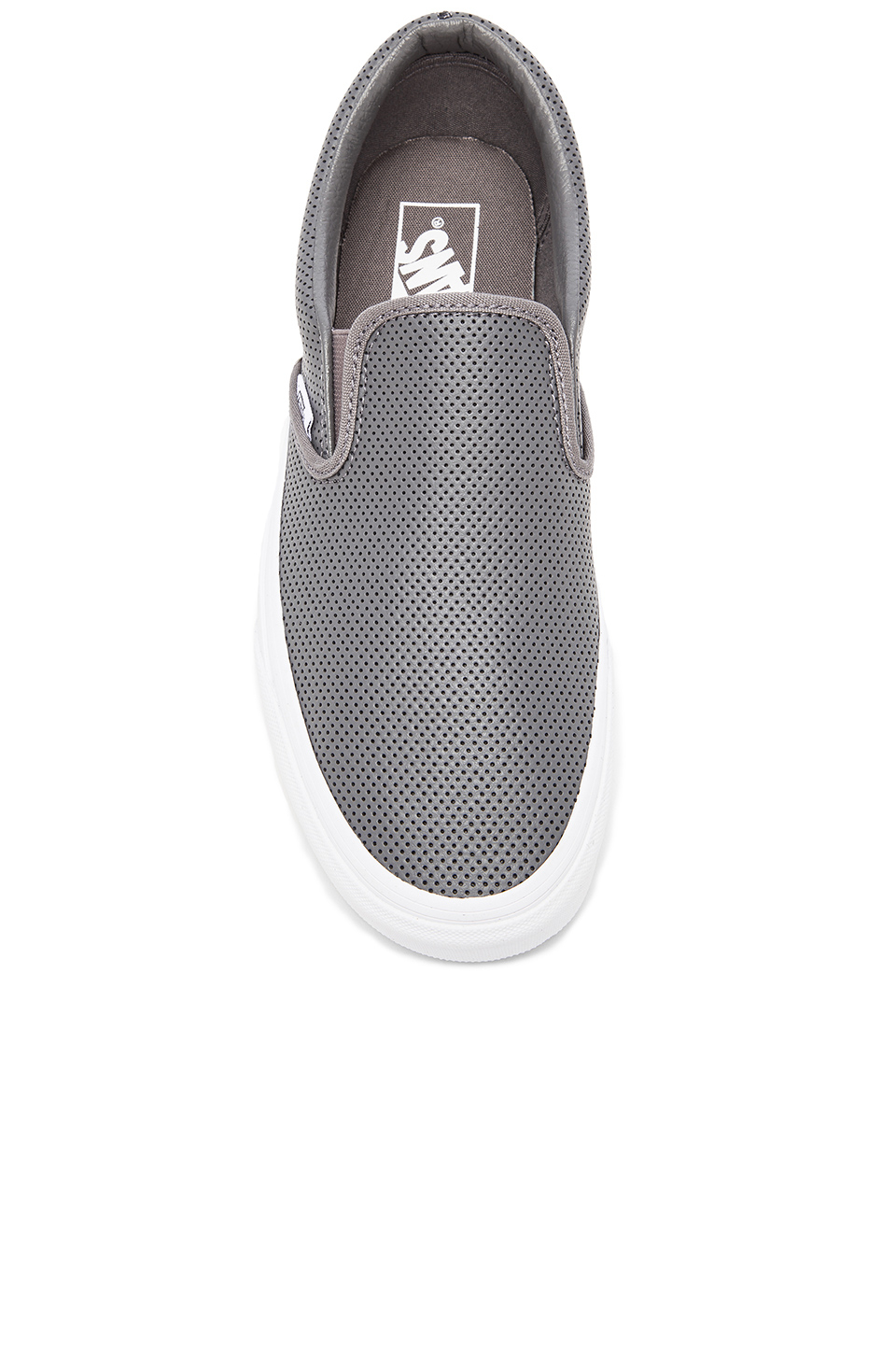 vans perforated leather slip on grey vans perforated leather slip on grey