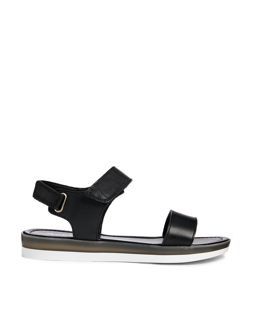 Lyst Aldo Valliera Two Piece Flatform Sandals In Black Gallery