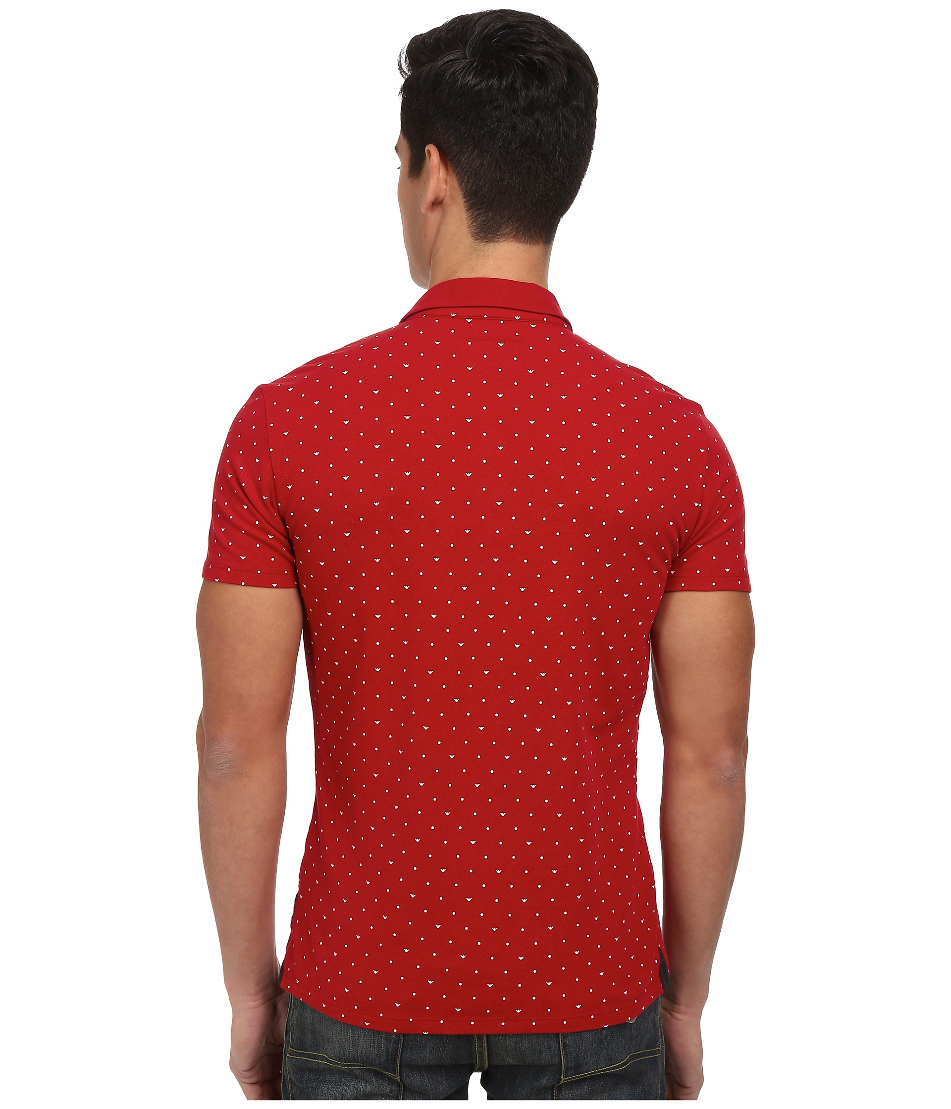 Eagle Red Micro Armani In Printed Over Polo Jeans All Lyst wYU4Tqz