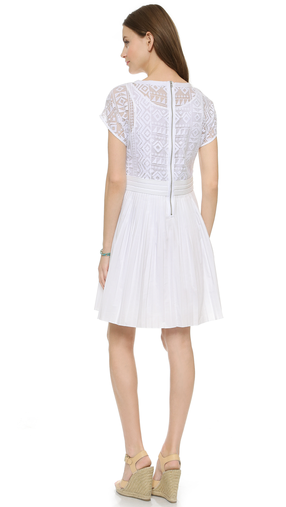 Madewell Geo Lace Dress - Eyelet White in White (Eyelet White) | Lyst