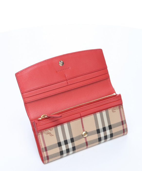 red burberry wallet