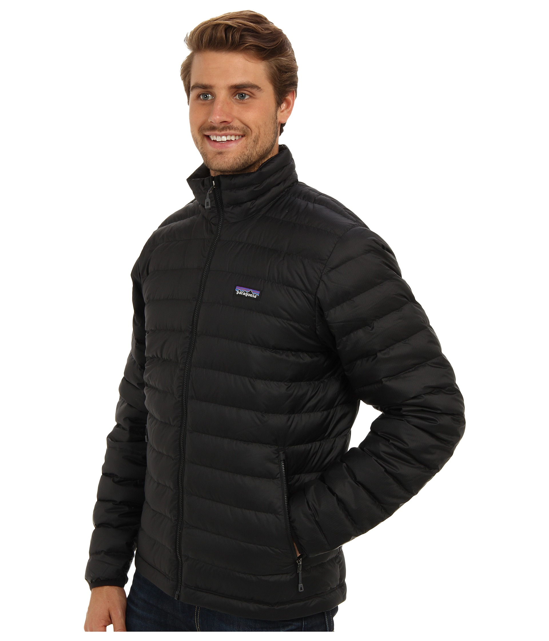 Lyst - Patagonia Down Sweater Jacket in Black