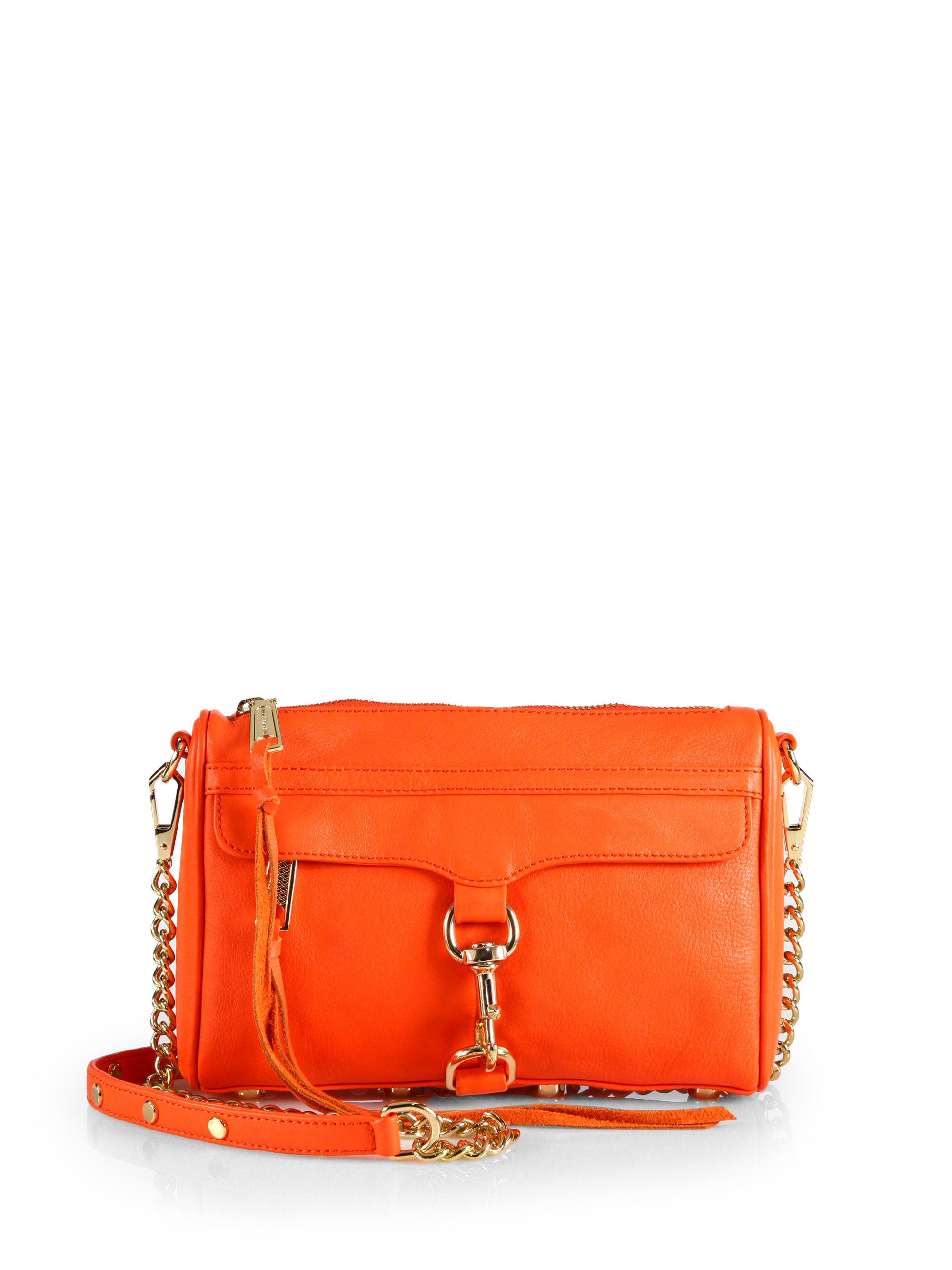 Rebecca Minkoff Mini Mac Convertible Crossbody Bag in Orange (ORANGINA ...