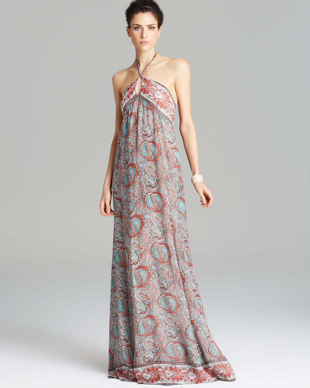 Lyst Rachel Zoe Maxi Dress Tish Summer Pasiley Print Cross Strap Gallery