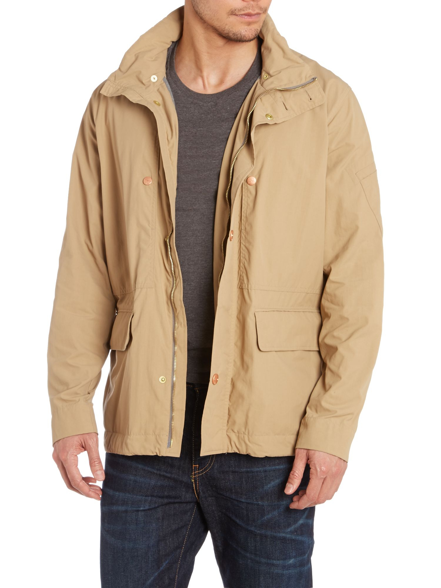 Paul Smith Jacket with Concealed Hood in Beige for Men (Stone) | Lyst