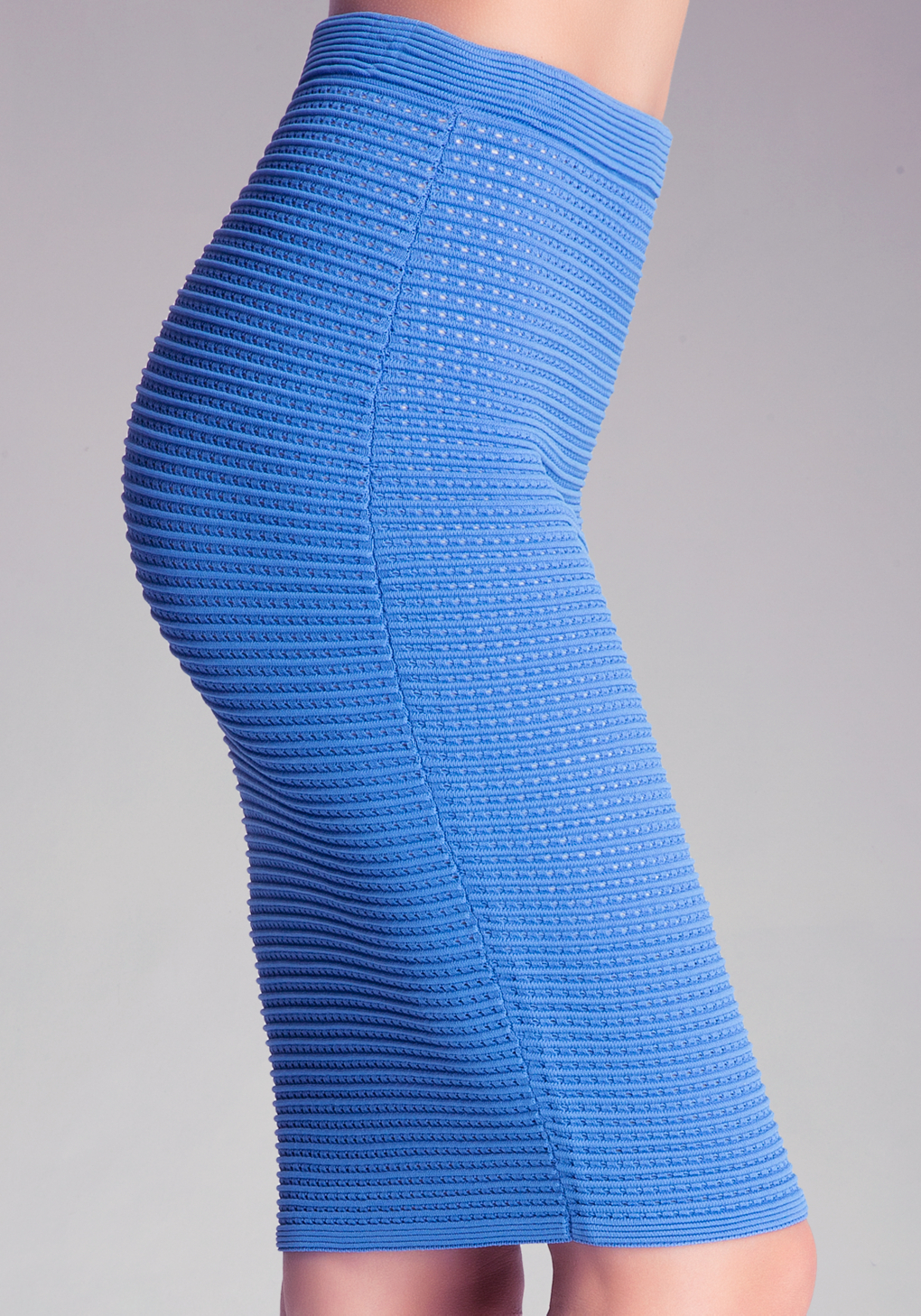 Lyst Bebe Open Ottoman Skirt in Blue