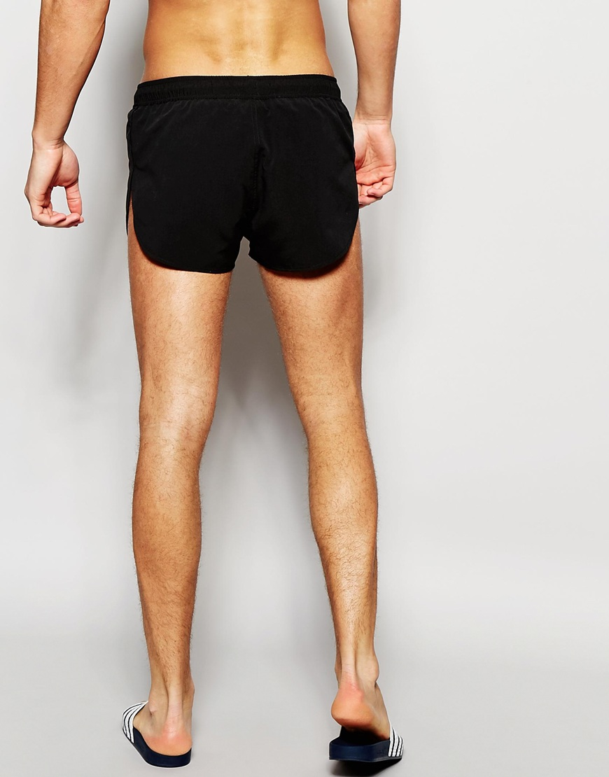 ASOS Swim Shorts In Black With Extreme Side Split Super Short Length in ...