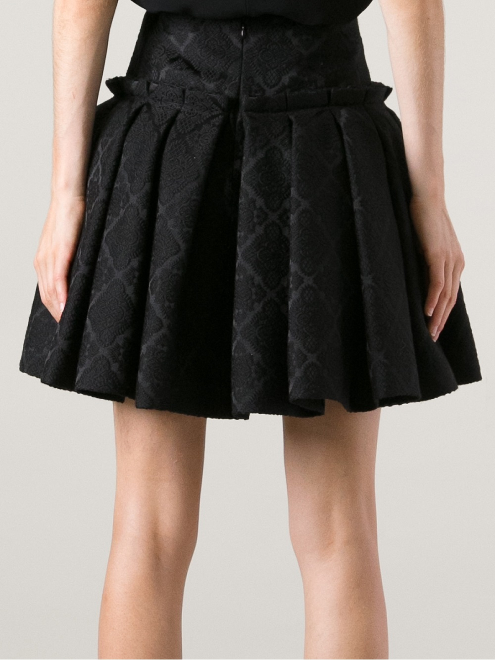 Lyst - Alexander Mcqueen Pleated Skirt in Black