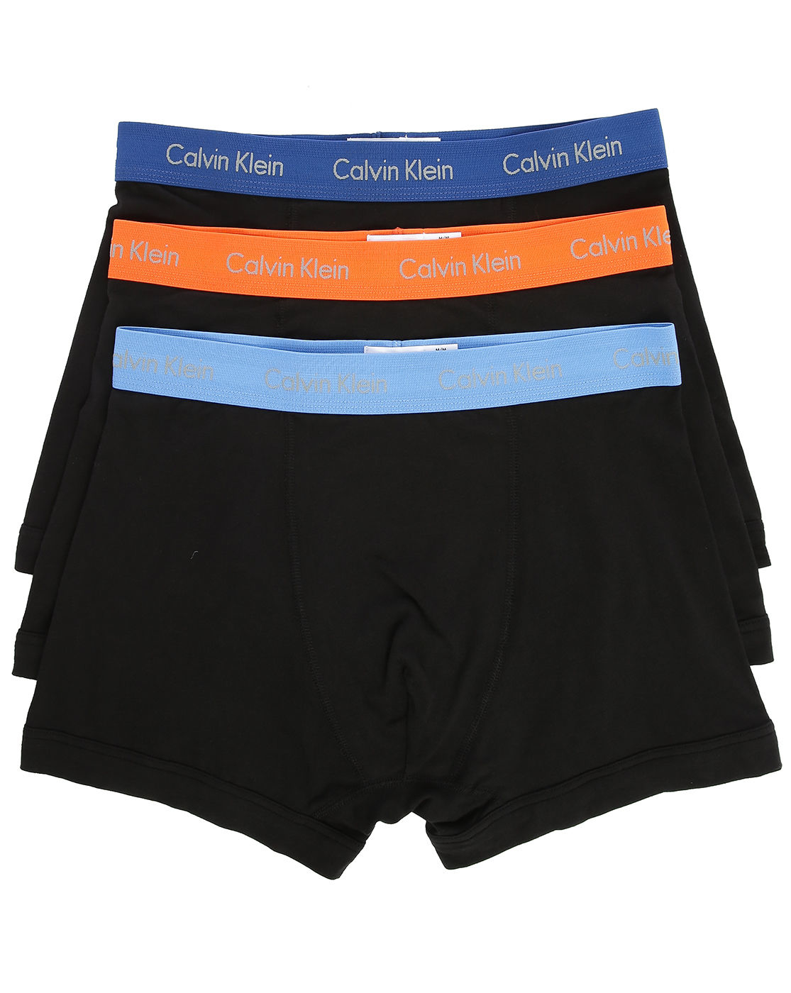 Calvin klein 3-pack Black/blue/orange Boxer Shorts With Tricolour ...