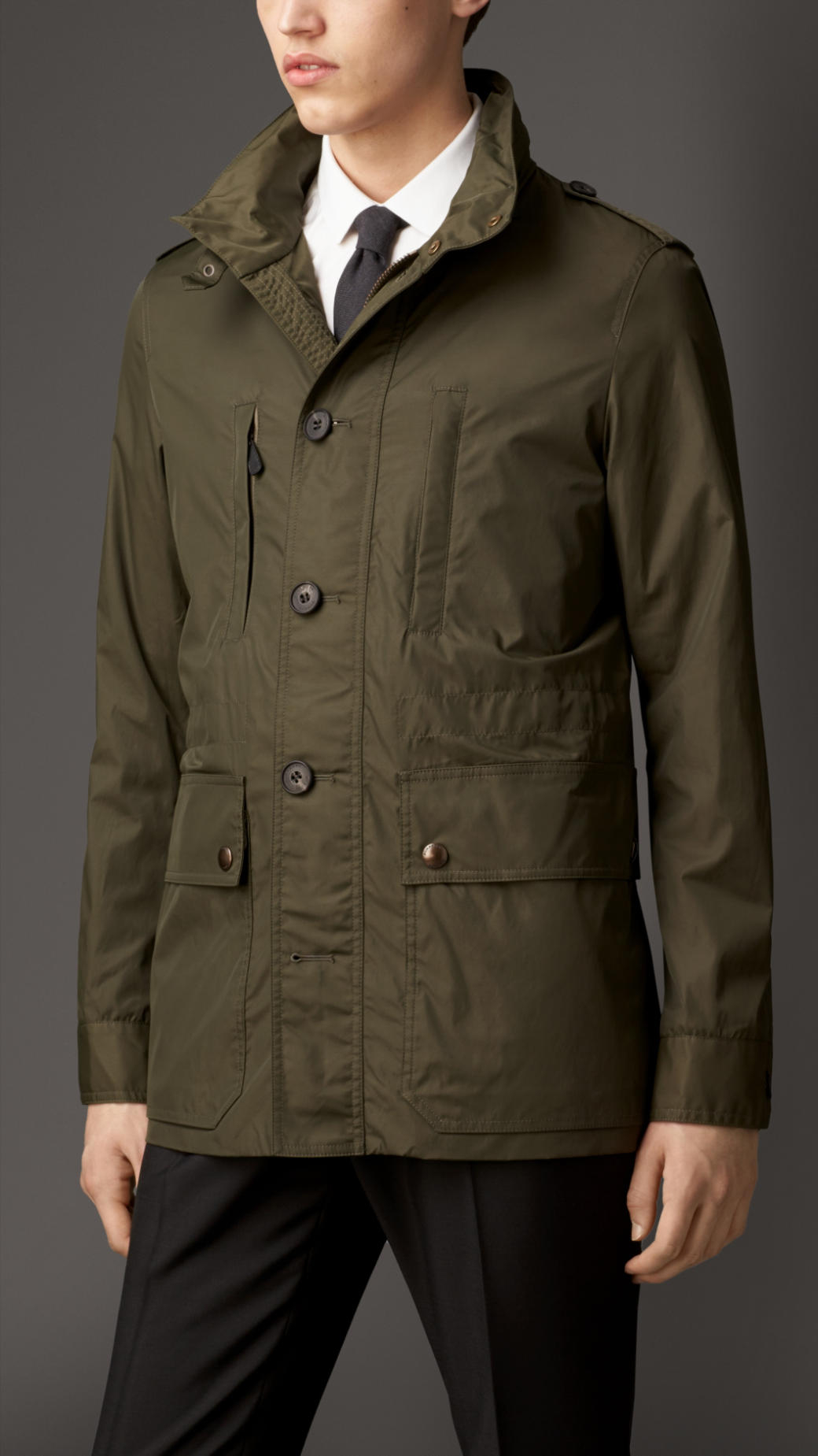 Lyst - Burberry Technical Cotton Field Jacket in Green for Men