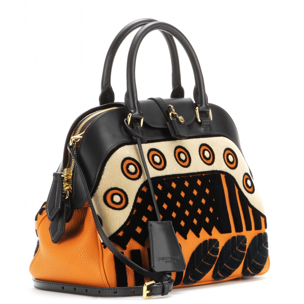 Lyst Burberry Prorsum Milverton Medium Velvet And Leather Bowling Gallery