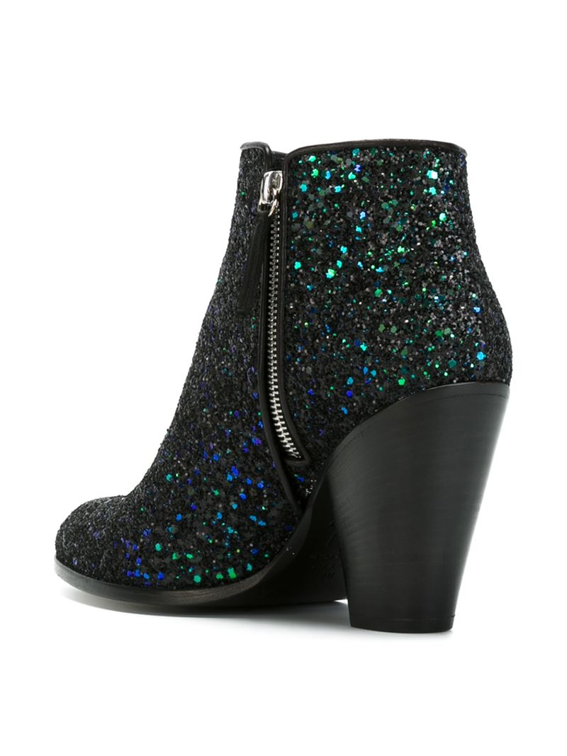 black sparkly boots