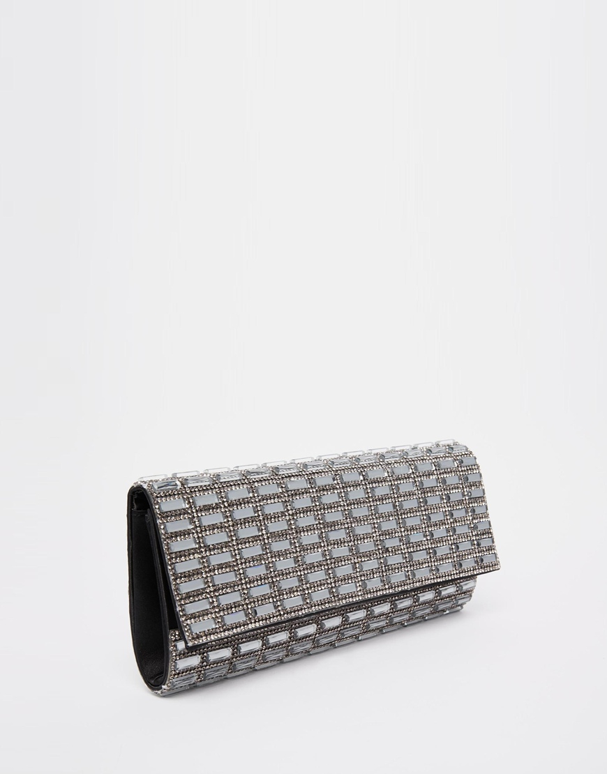 Lyst Aldo Structured Clutch Bag With Mirror Detail In Black Gallery