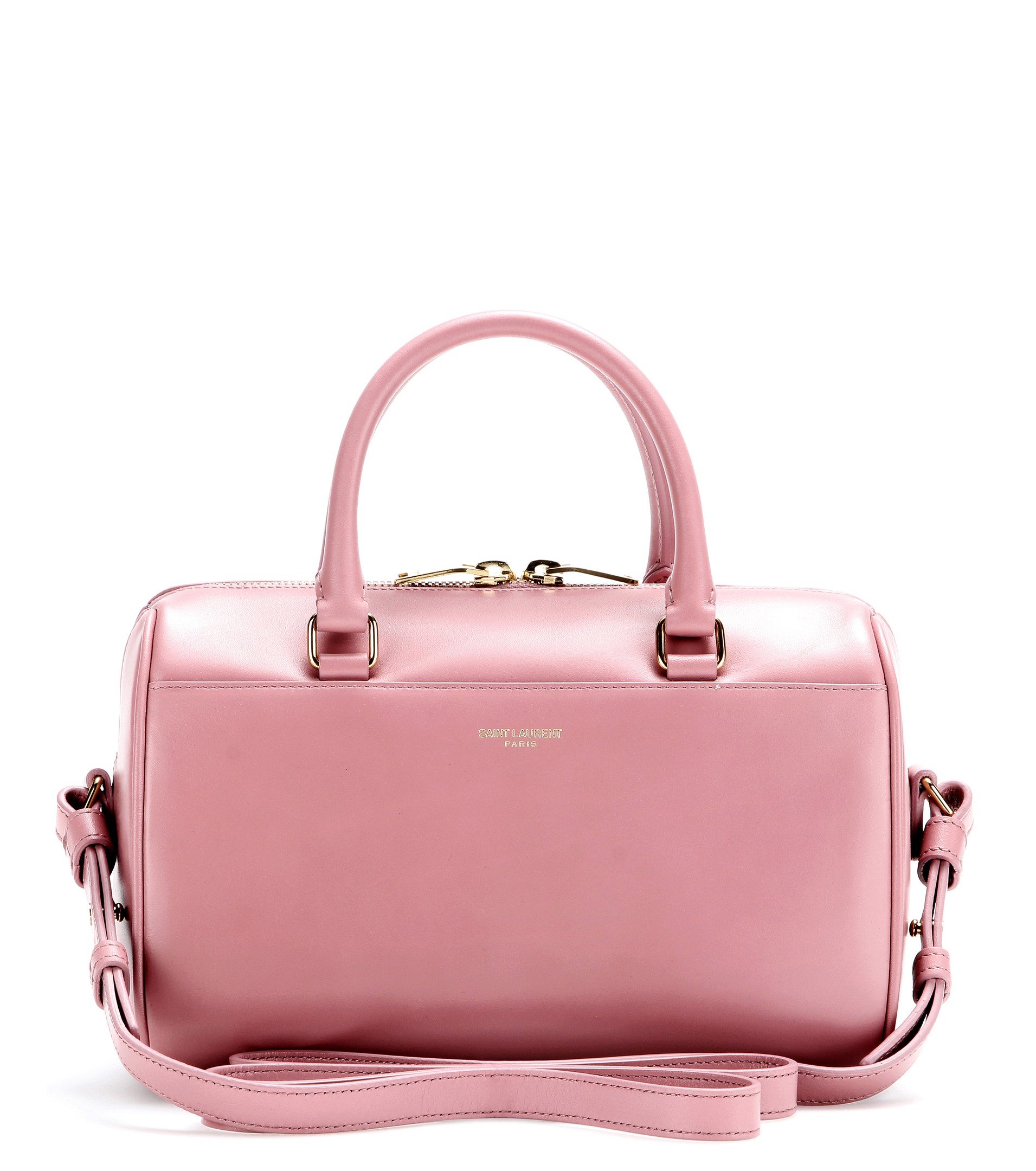 Lyst - Saint Laurent Duffle 3 Mini Leather Bowling Bag in Pink