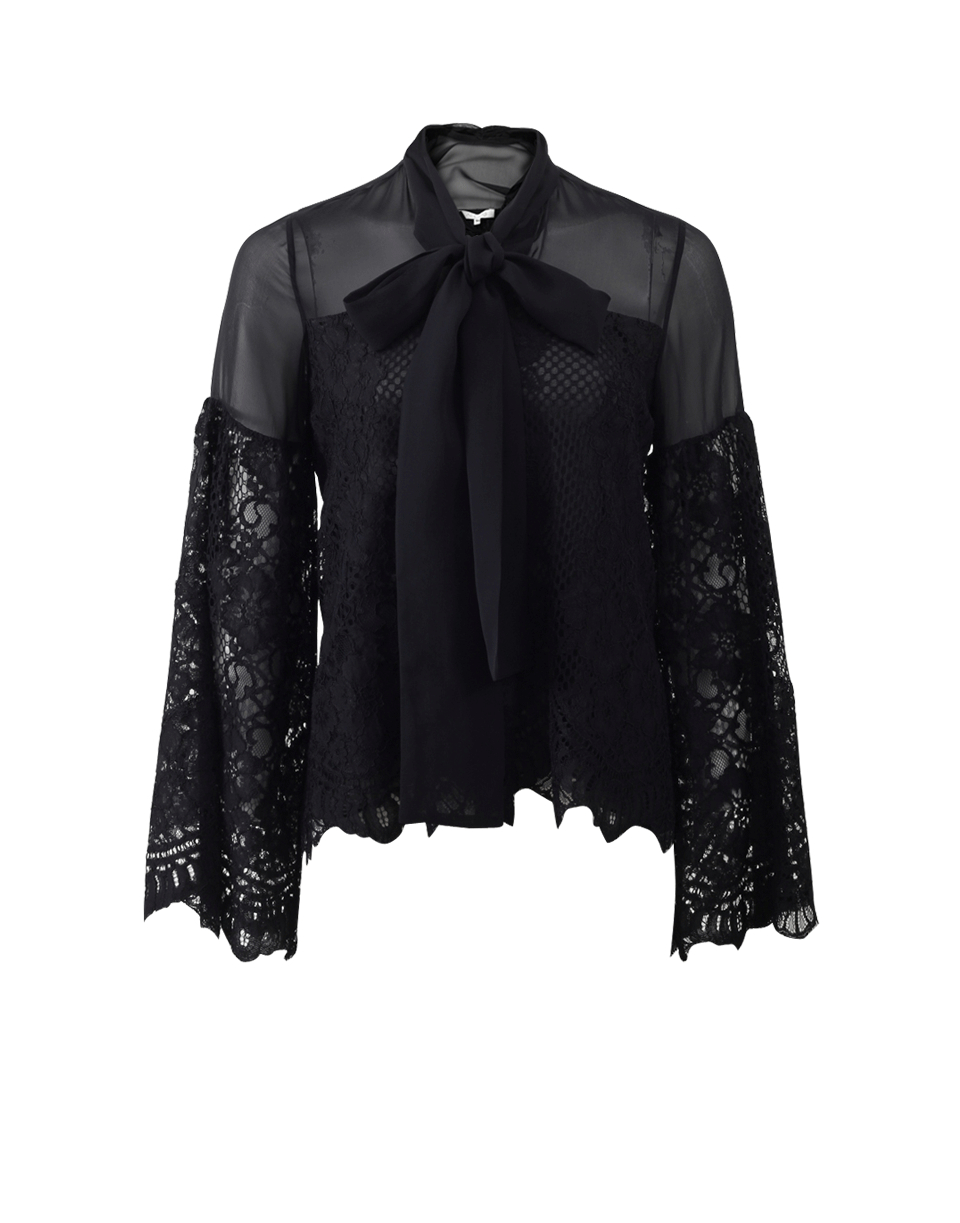 black lace button up shirt