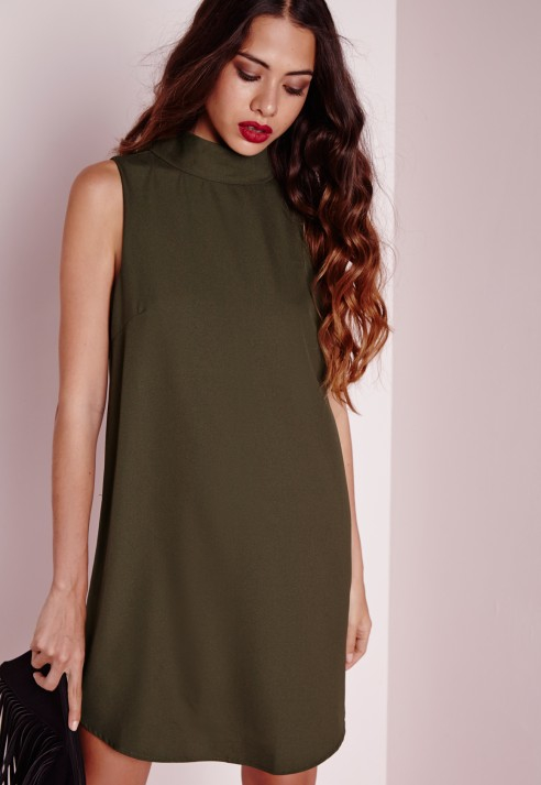 High Neck Swing Dress