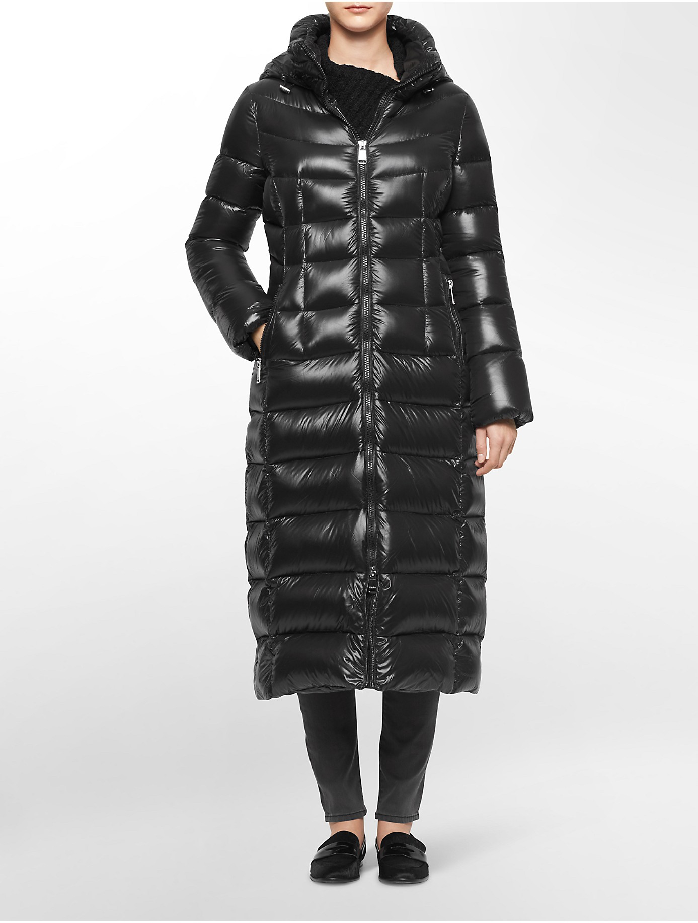 Lyst - Calvin Klein White Label Lightweight Premium Down Puffer Coat in ...