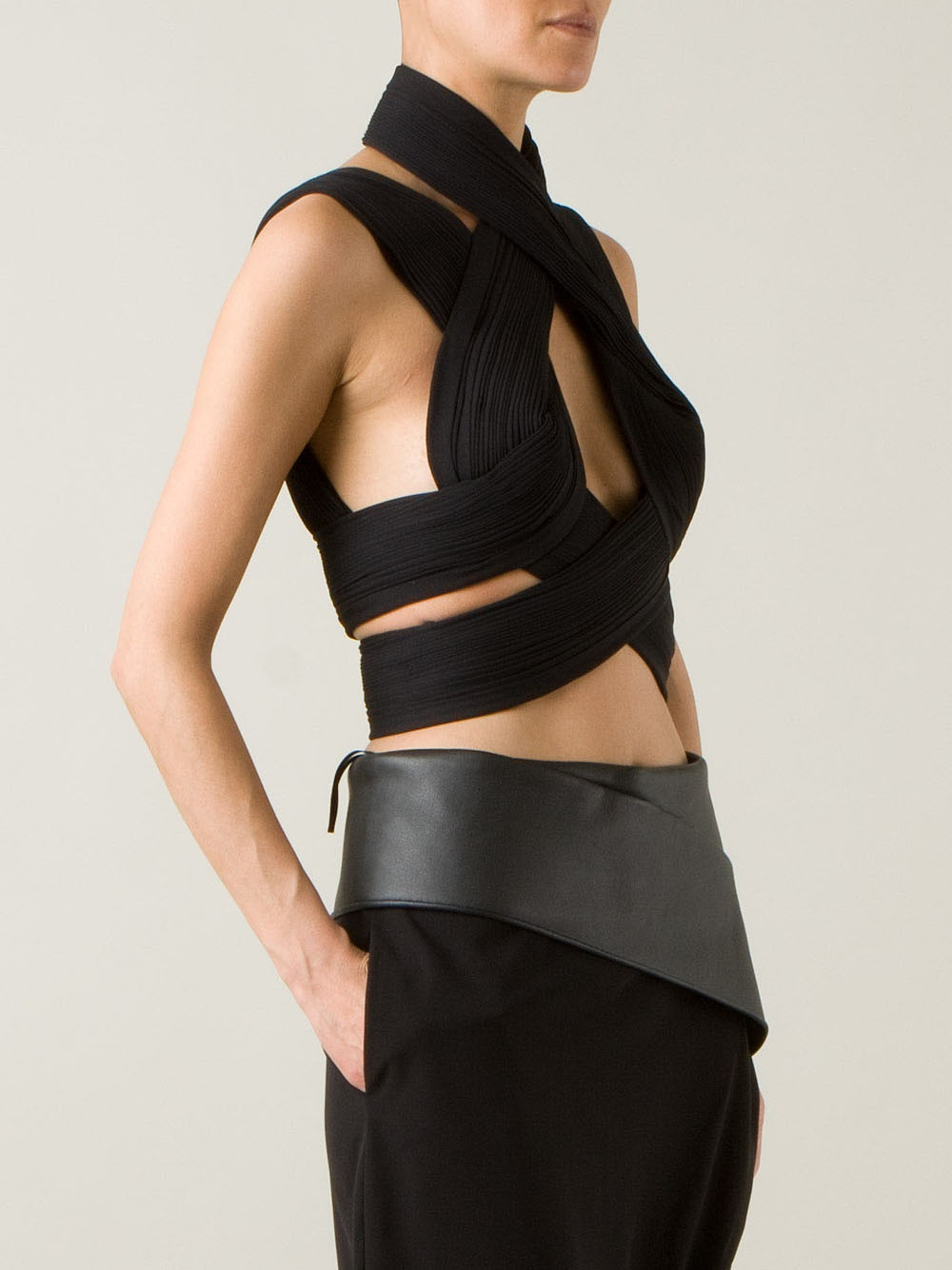 Dion Lee Twisted Top In Black Lyst