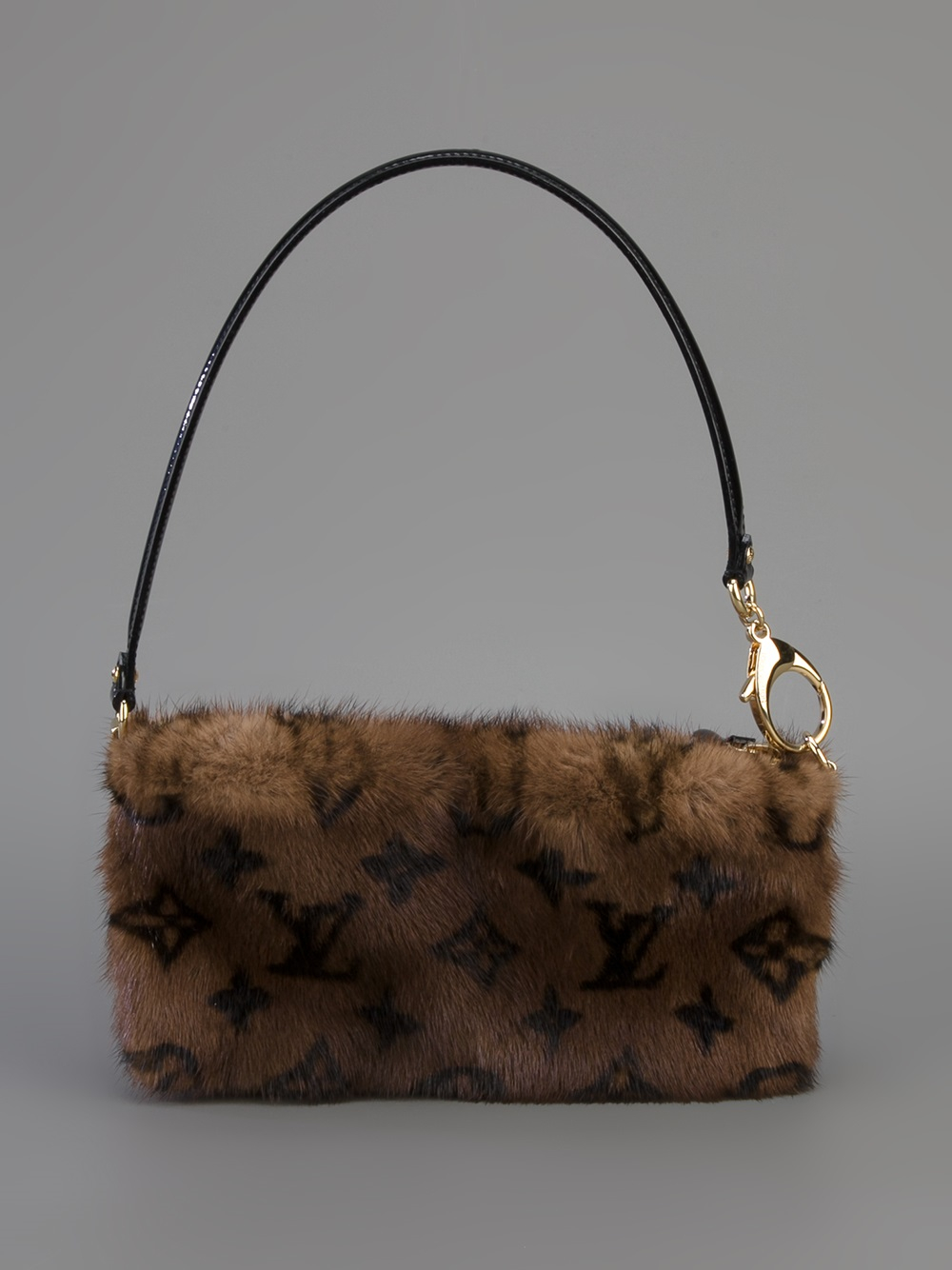 Louis vuitton Mink Fur Shoulder Bag in Brown | Lyst