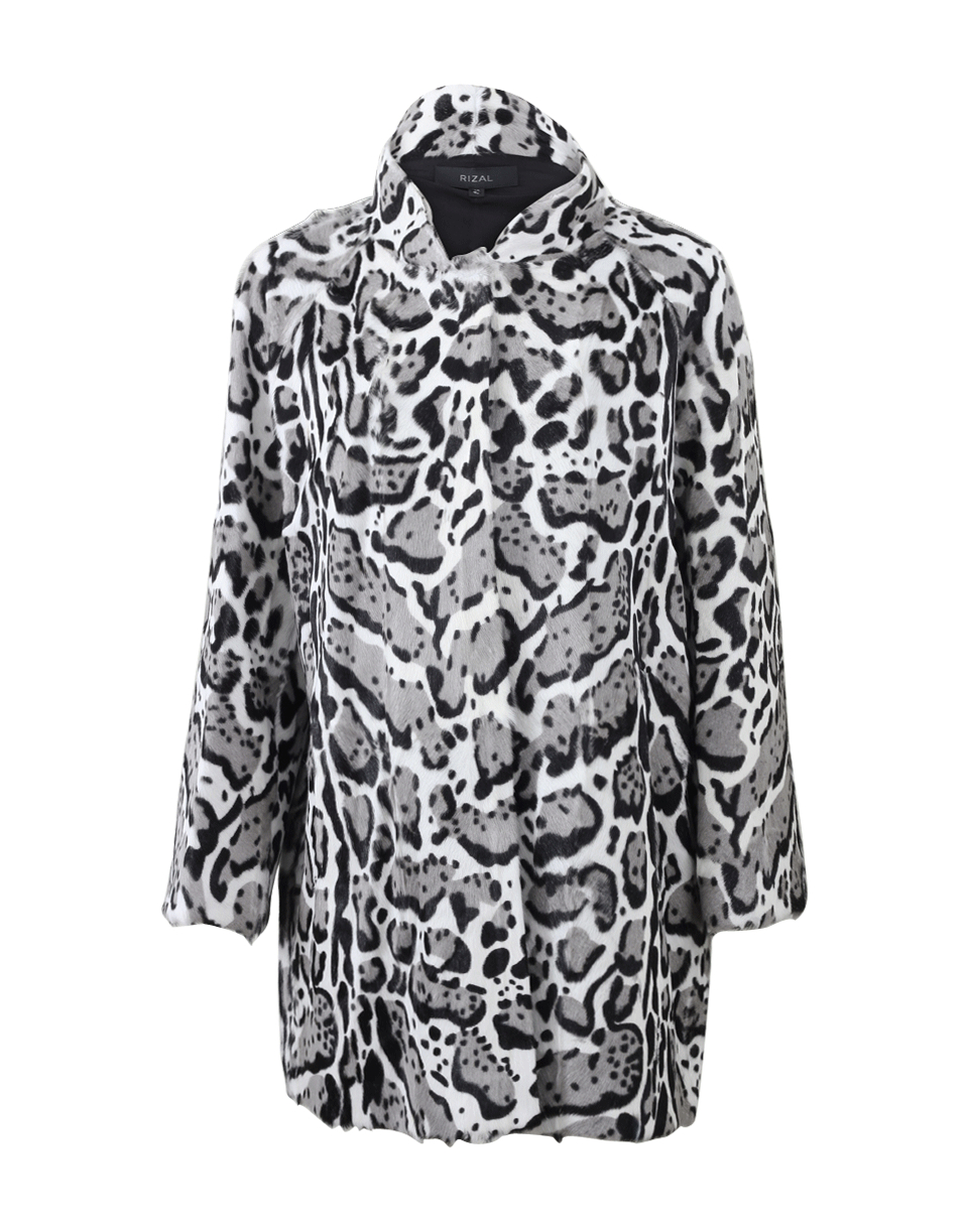 Lyst - Rizal Snow Leopard Fur Coat in Gray