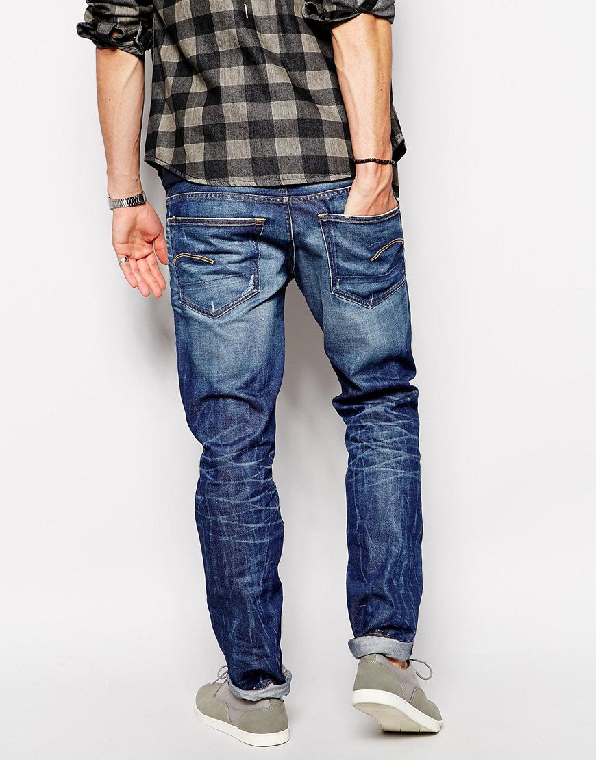 Lyst - G-Star Raw G Star Jeans 3301 Low Tapered Hydrite Medium Aged in ...