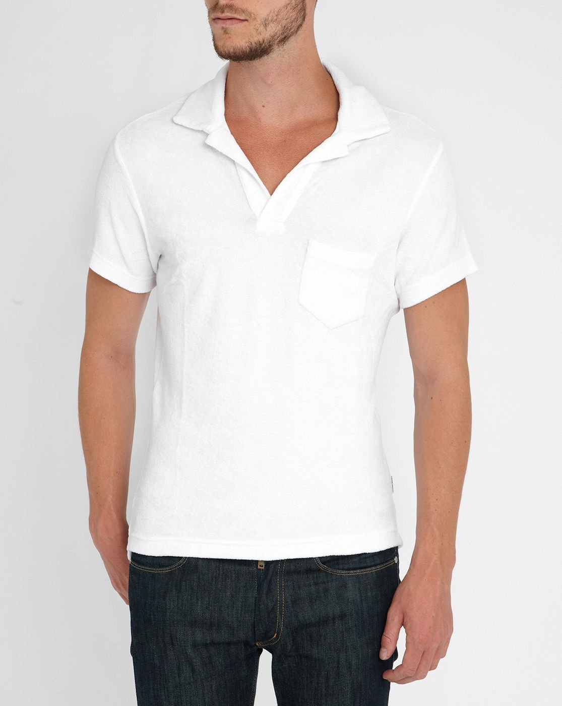 orlebar brown white polo