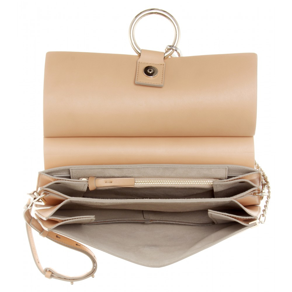 Chlo Faye Leather \u0026amp; Suede Shoulder Bag in Pink | Lyst