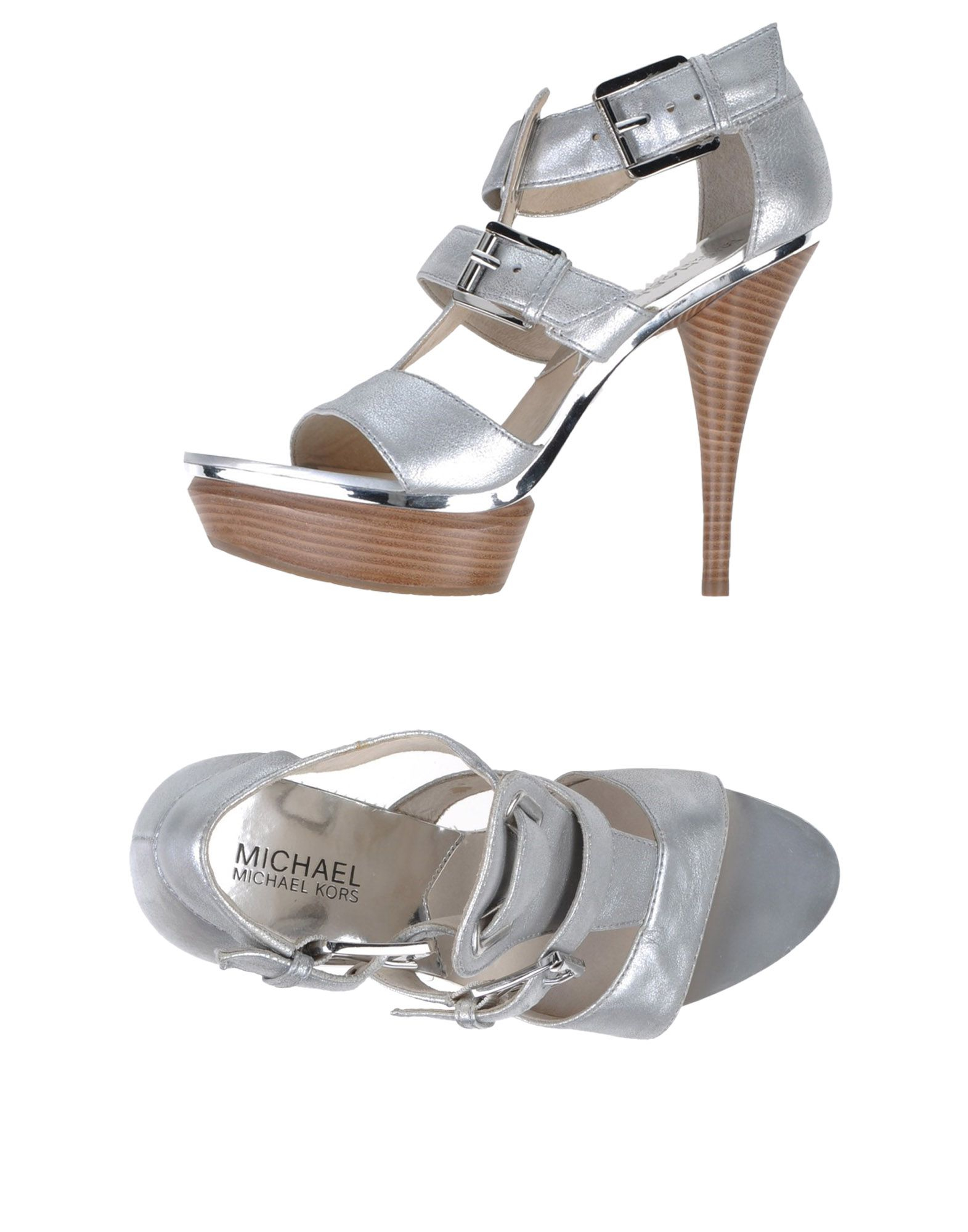 michael kors silver thong sandals