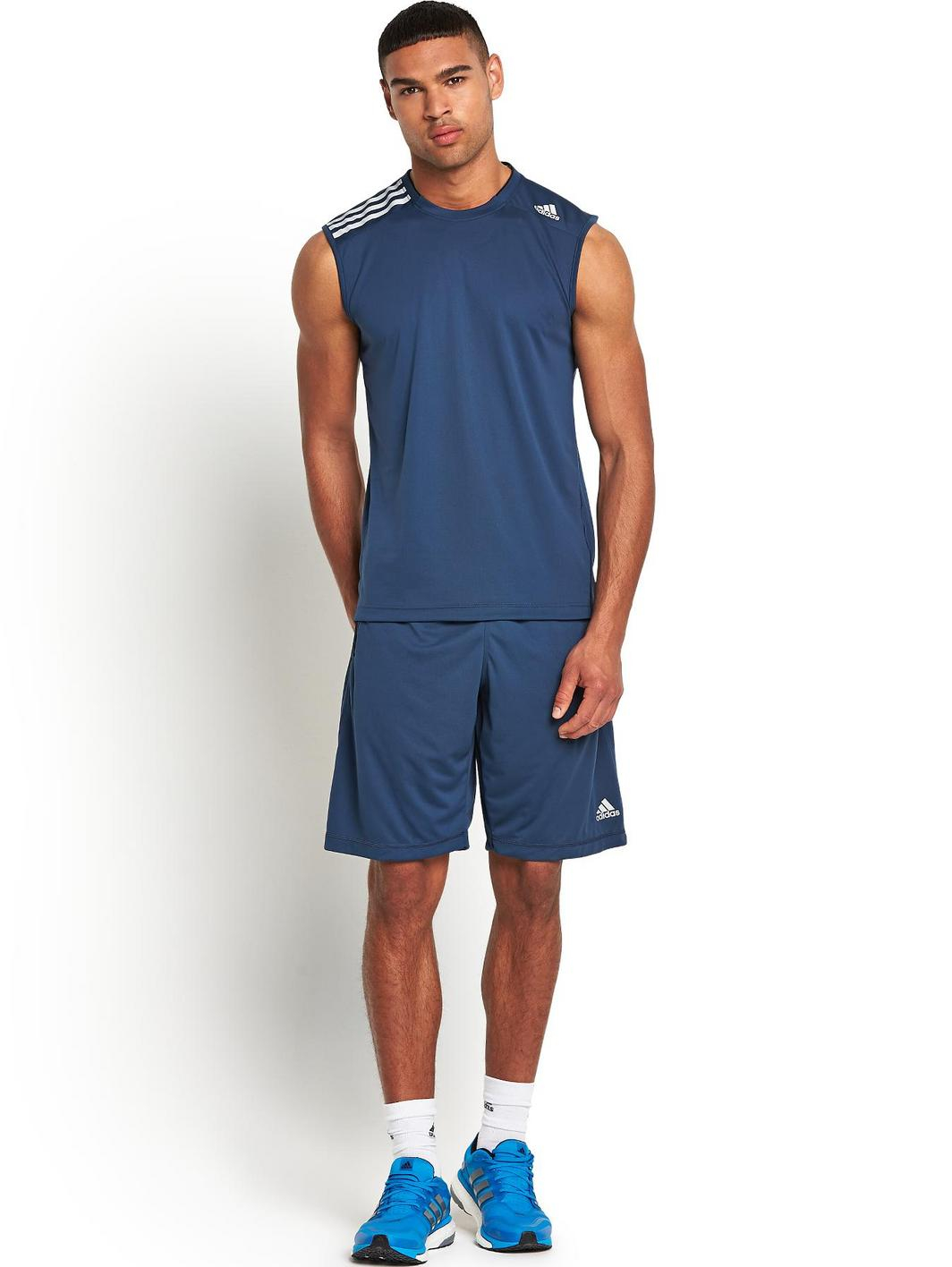 Adidas Clima Chill Mens Sleeveless Tshirt in Blue for Men | Lyst