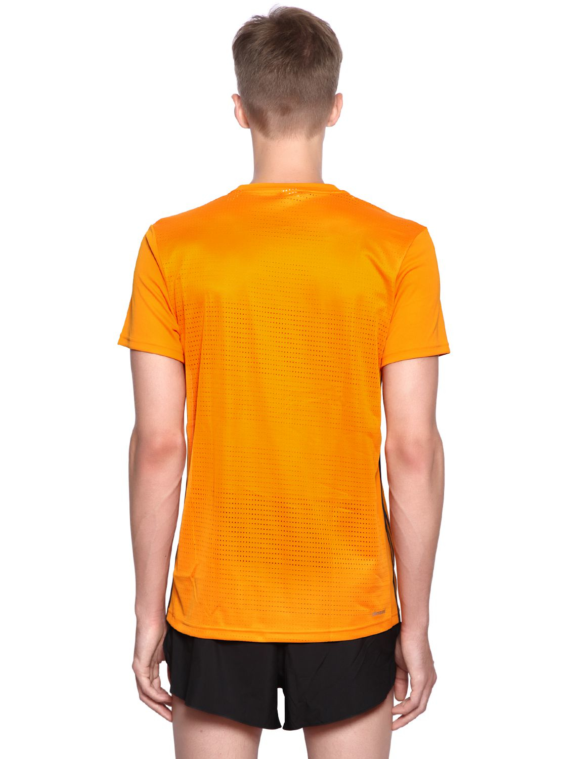 Lyst - Adidas Originals Perforated Nylon Running T-shirt in Orange for Men