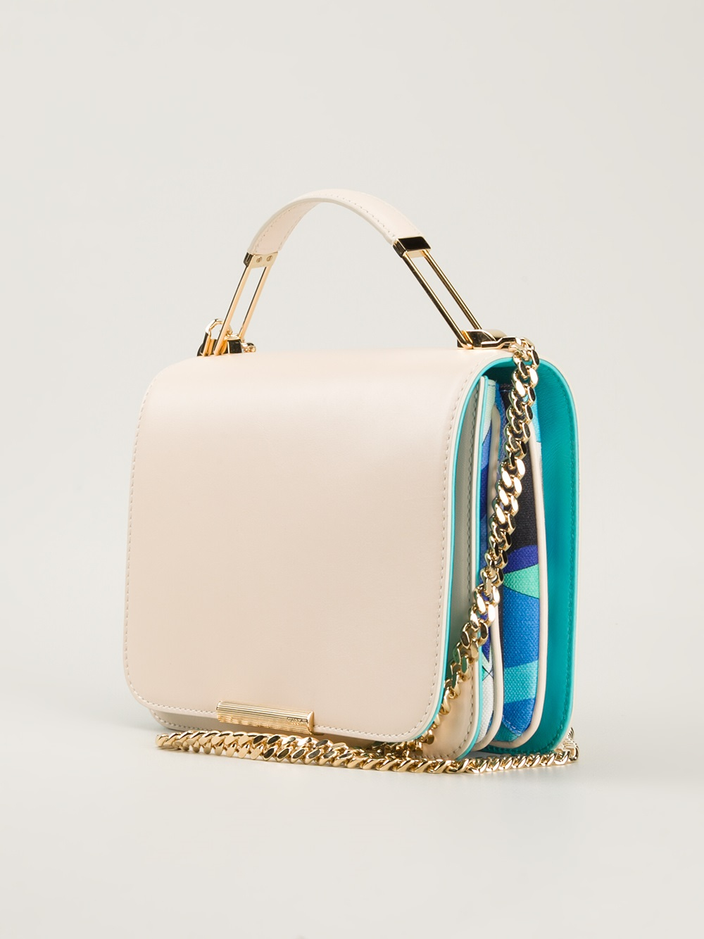 Lyst Emilio Pucci Bicolour Crossbody Bag In Natural Gallery