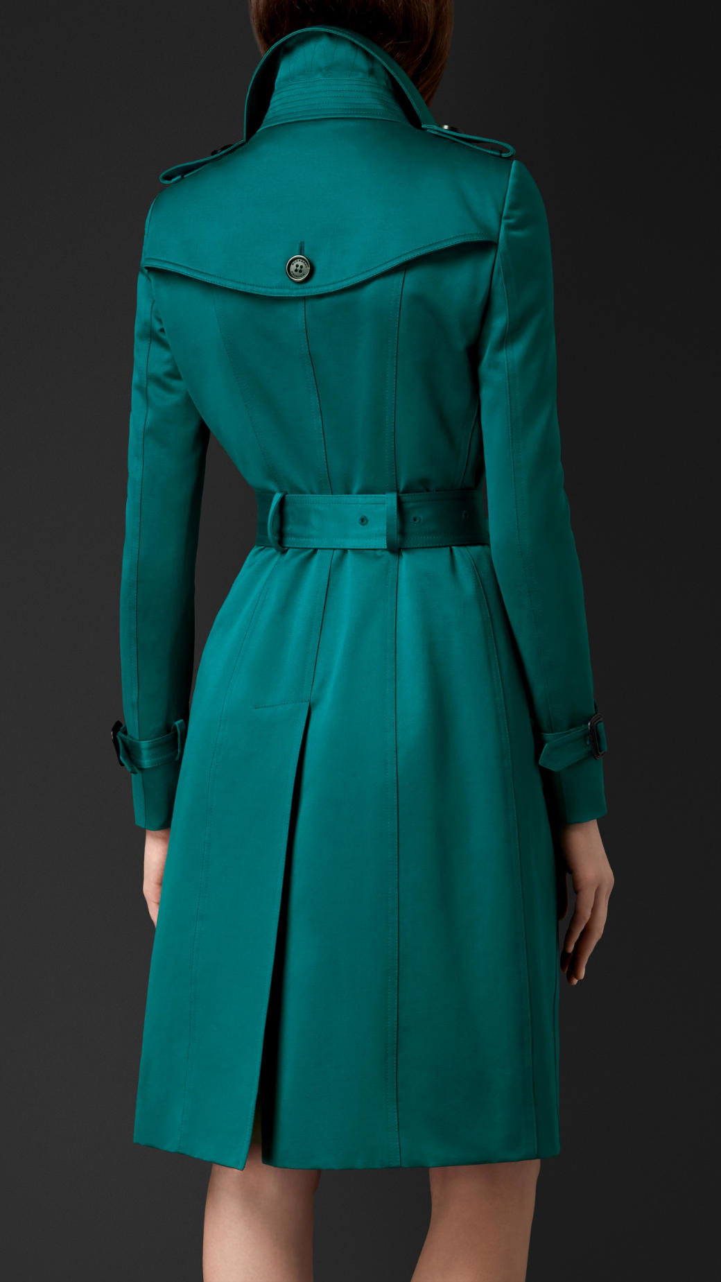 Burberry Cotton Sateen Trench Coat In Purple Lyst Gallery