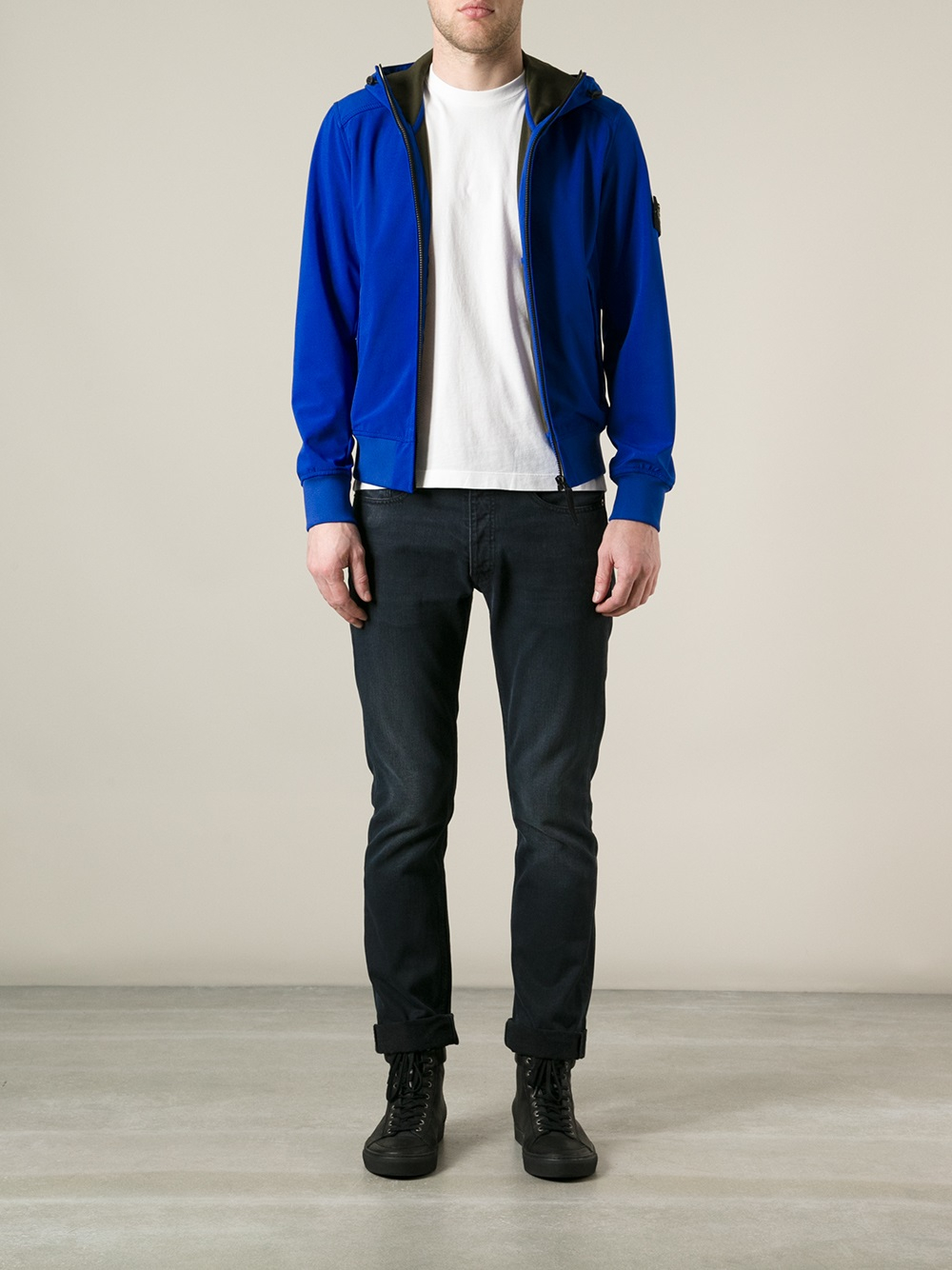 Stone Island Soft Shell Jacket in Blue for Men Lyst