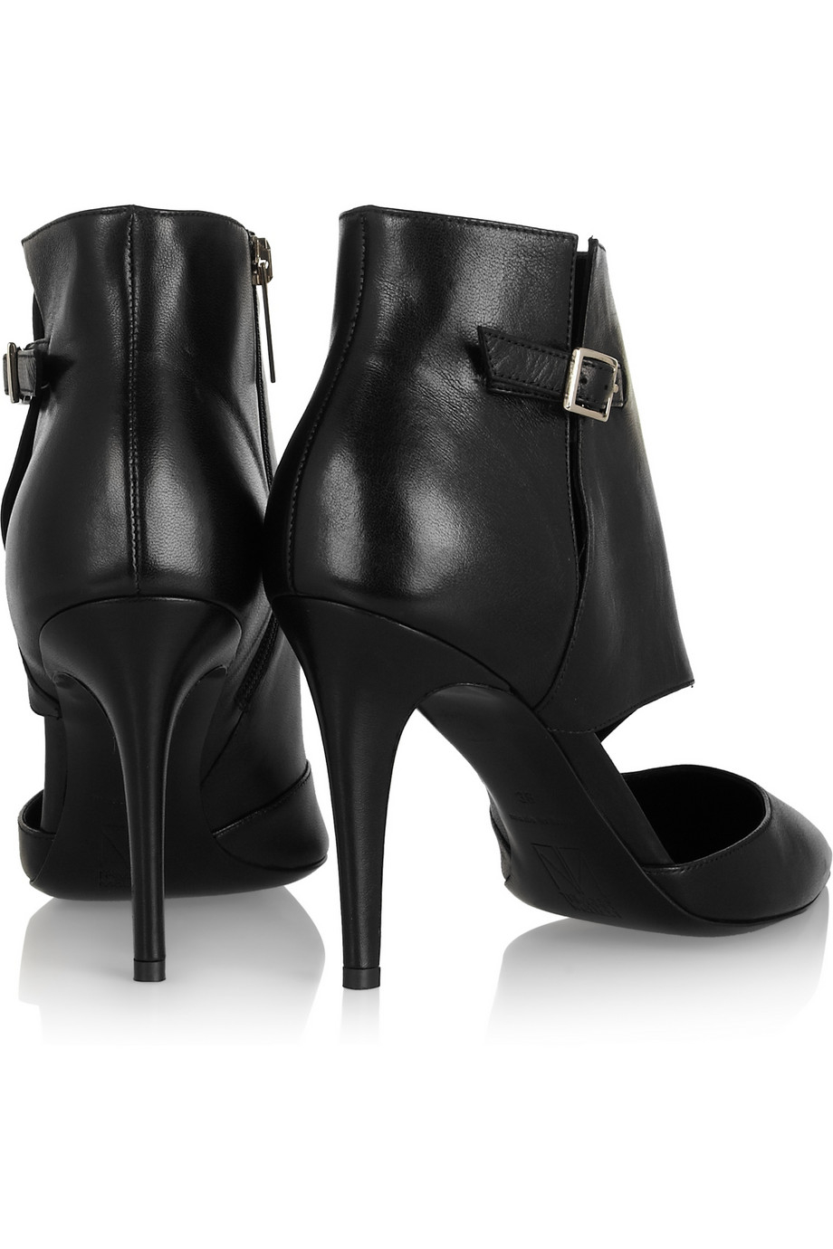 Lyst - Tamara mellon Madness Cutout Leather Ankle Boots in Black