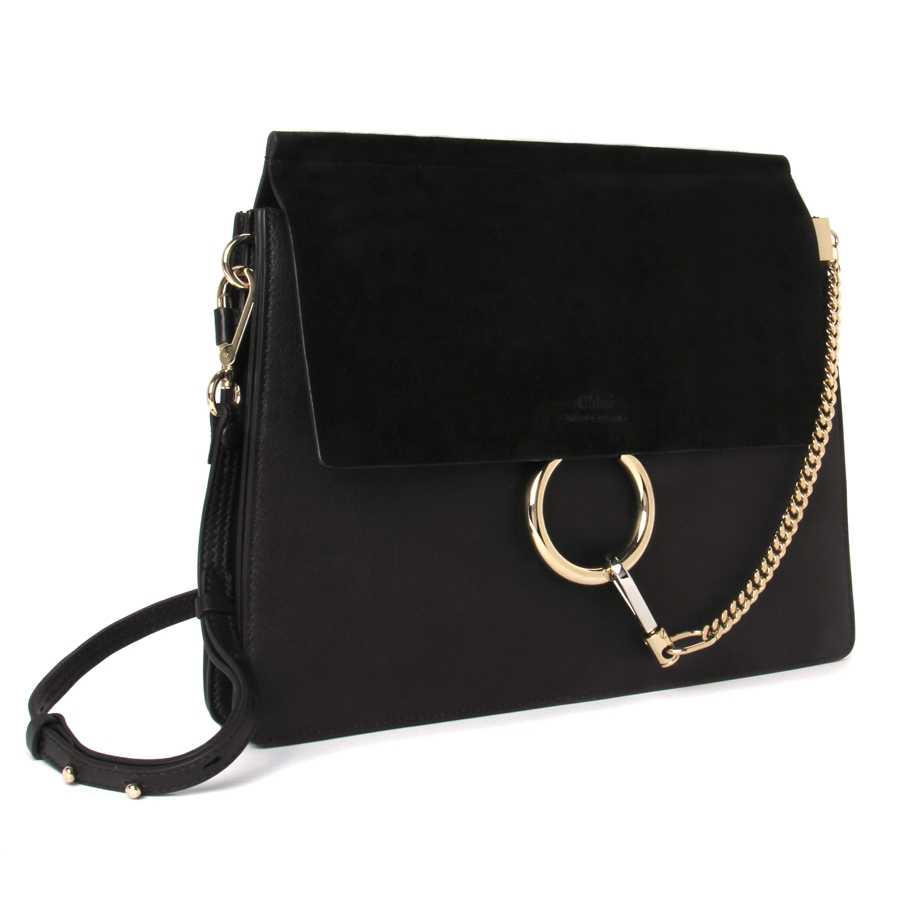 Chloé Faye Shoulder Bag in Black | Lyst
