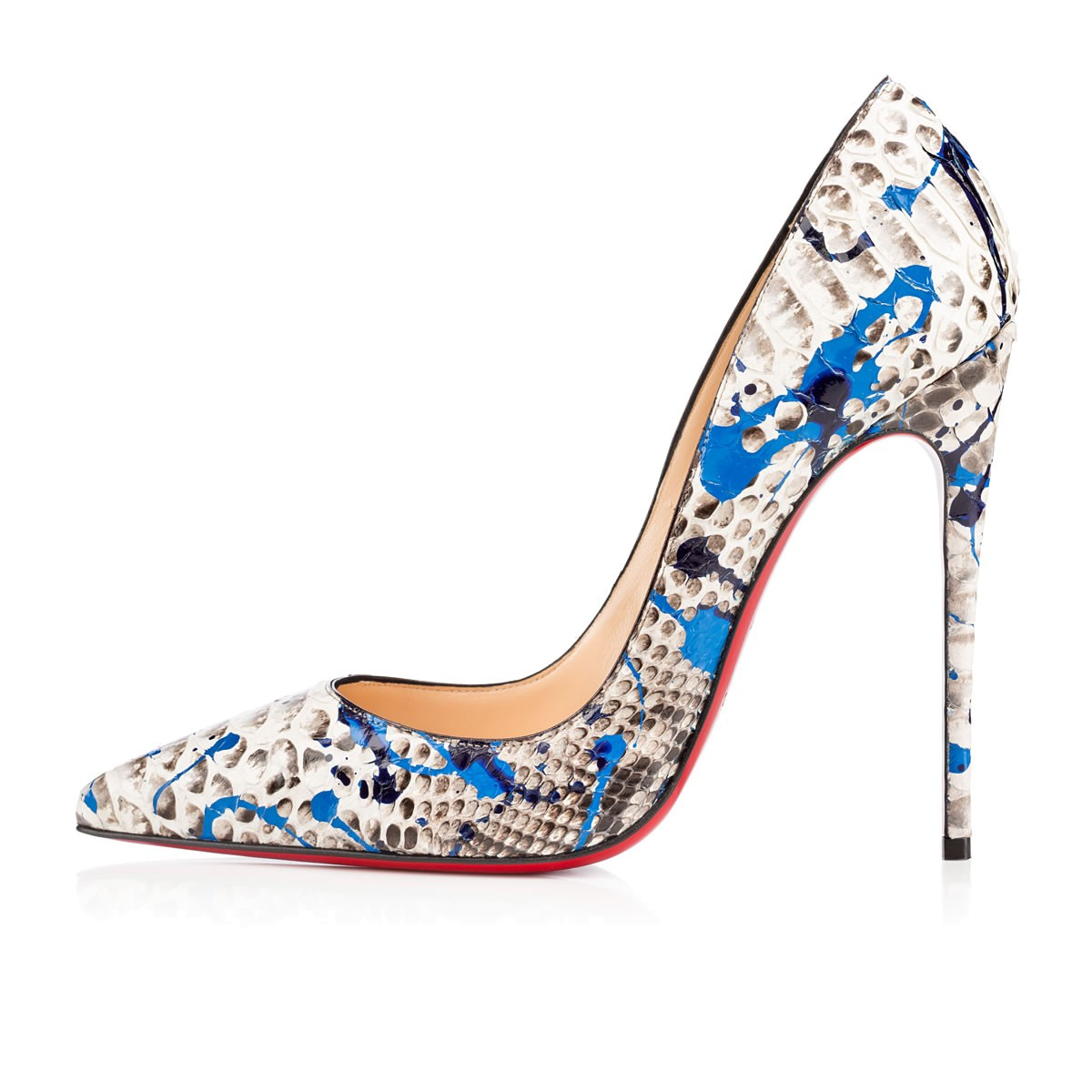 Lyst - Christian Louboutin So Kate Python Vulcano Pumps in Blue