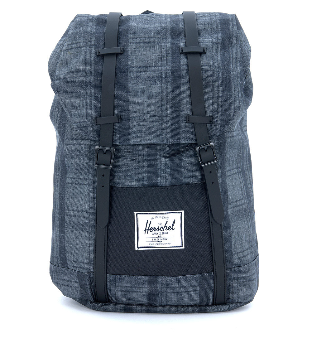 Herschel supply co. Retreat Backpack In Black And Grey Fabric With